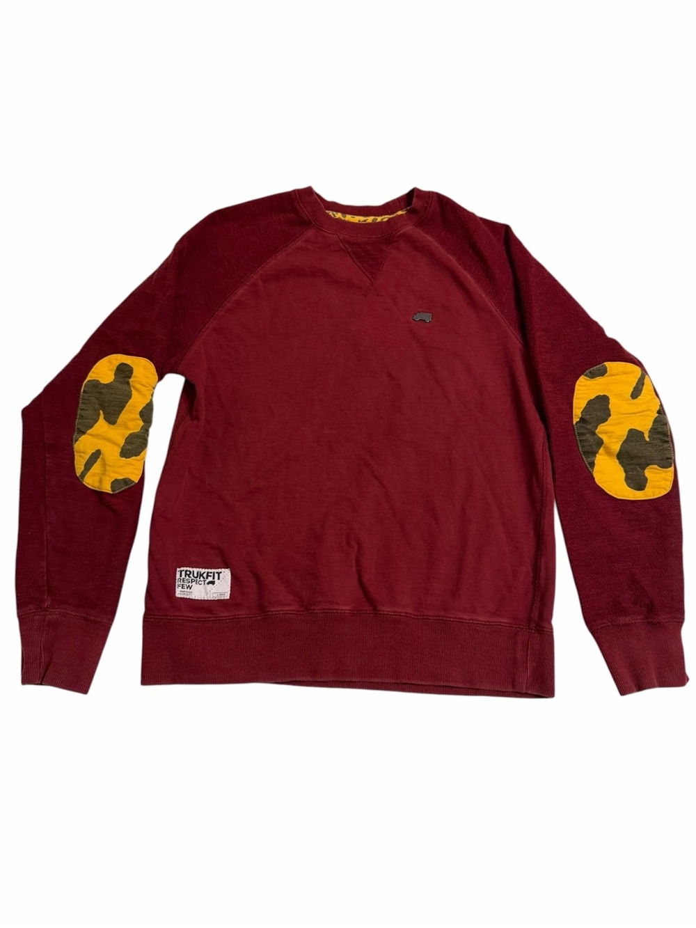 TRUKFIT Lil Wayne Respect Few Camo Elbow Patch Sweatshirt Small
